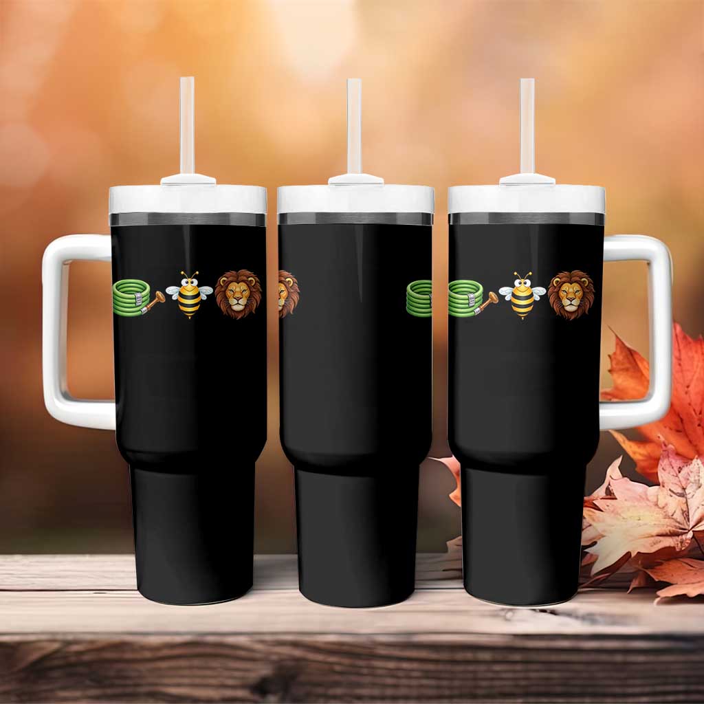 Hose Bee Lion Meme Slang Funny Wordplay Pun Graphic Tumbler With Handle