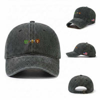 Hose Bee Lion Meme Slang Funny Wordplay Pun Graphic Washed Cotton Baseball Cap