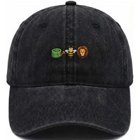 Hose Bee Lion Meme Slang Funny Wordplay Pun Graphic Washed Cotton Baseball Cap