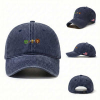 Hose Bee Lion Meme Slang Funny Wordplay Pun Graphic Washed Cotton Baseball Cap