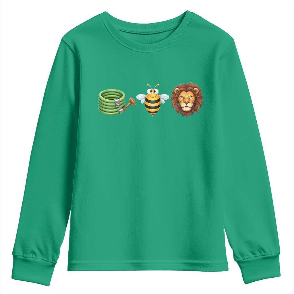 Hose Bee Lion Meme Slang Funny Wordplay Pun Graphic Youth Sweatshirt