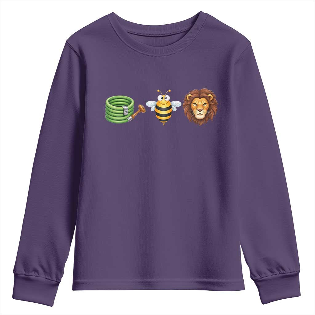 Hose Bee Lion Meme Slang Funny Wordplay Pun Graphic Youth Sweatshirt