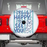 Cute Otter Pun Back To School Retro Preppy Spare Tire Cover Otterly Happy To See You