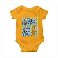 Cute Otter Pun Back To School Retro Preppy Baby Onesie Otterly Happy To See You