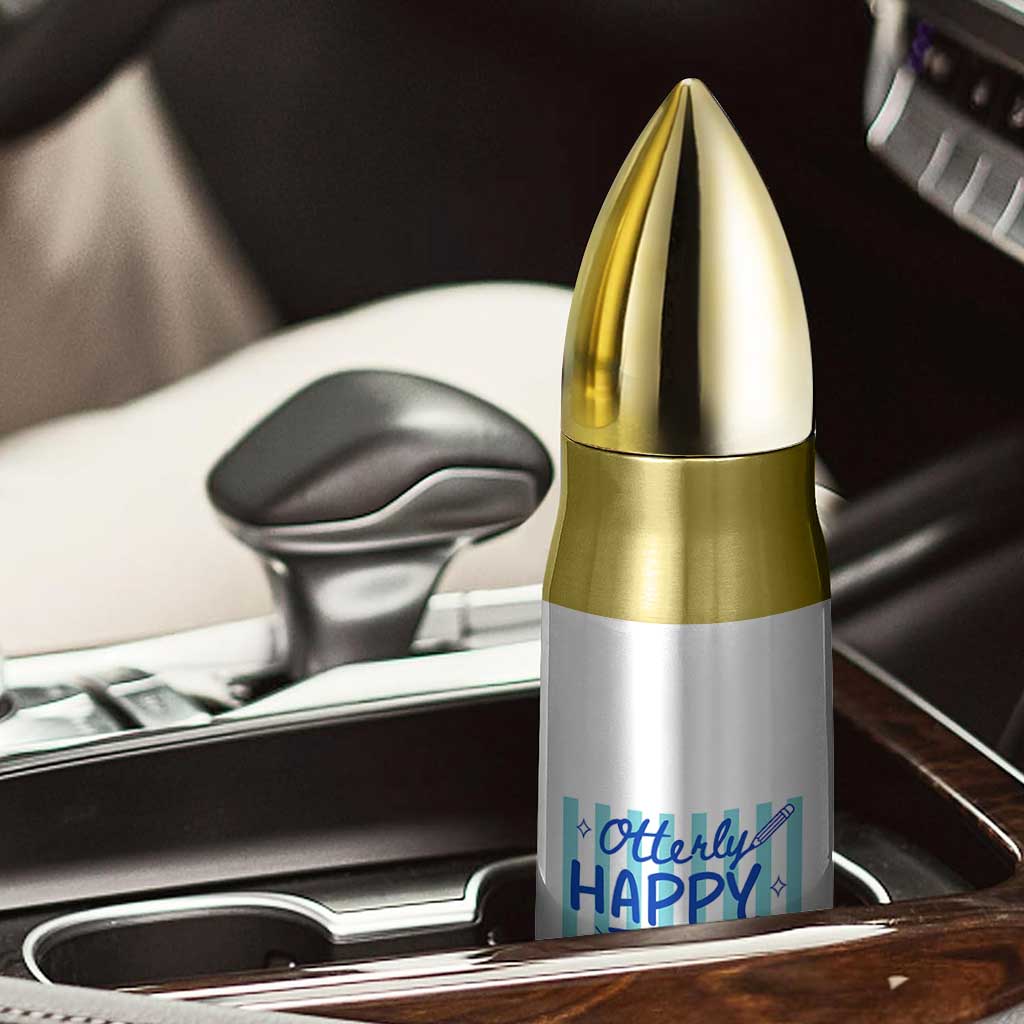 Cute Otter Pun Back To School Retro Preppy Bullet Tumbler Otterly Happy To See You