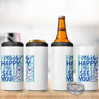Cute Otter Pun Back To School Retro Preppy 4 in 1 Can Cooler Tumbler Otterly Happy To See You