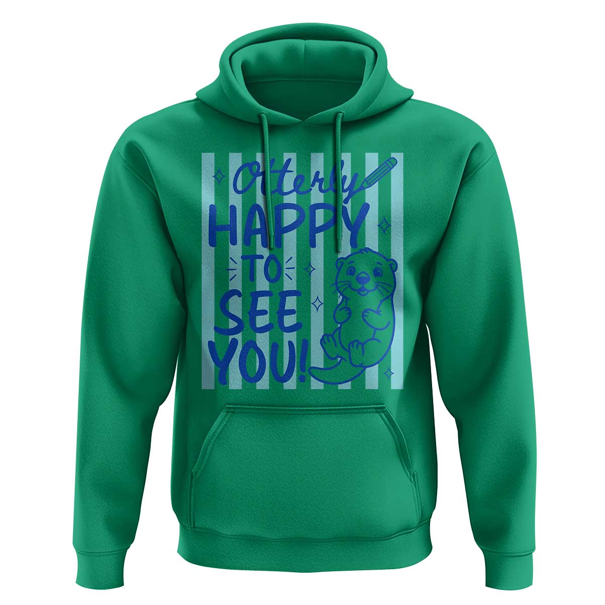 Cute Otter Pun Back To School Retro Preppy Hoodie Otterly Happy To See You