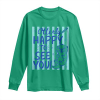 Cute Otter Pun Back To School Retro Preppy Long Sleeve Shirt Otterly Happy To See You