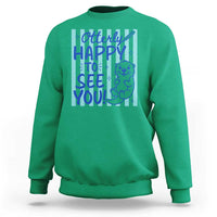 Cute Otter Pun Back To School Retro Preppy Sweatshirt Otterly Happy To See You