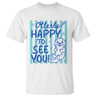 Cute Otter Pun Back To School Retro Preppy T Shirt Otterly Happy To See You
