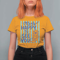 Cute Otter Pun Back To School Retro Preppy T Shirt For Women Otterly Happy To See You