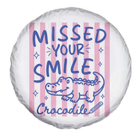 Cute Crocodile Pun Back To School Retro Preppy Spare Tire Cover Missed Your Smile Crocodile