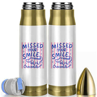 Cute Crocodile Pun Back To School Retro Preppy Bullet Tumbler Missed Your Smile Crocodile