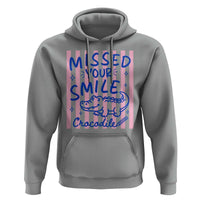 Cute Crocodile Pun Back To School Retro Preppy Hoodie Missed Your Smile Crocodile