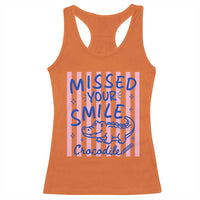 Cute Crocodile Pun Back To School Retro Preppy Racerback Tank Top Missed Your Smile Crocodile