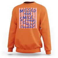 Cute Crocodile Pun Back To School Retro Preppy Sweatshirt Missed Your Smile Crocodile