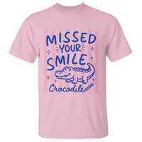 Cute Crocodile Pun Back To School Retro Preppy T Shirt Missed Your Smile Crocodile