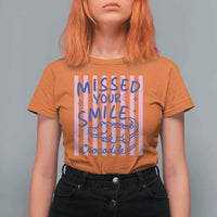 Cute Crocodile Pun Back To School Retro Preppy T Shirt For Women Missed Your Smile Crocodile