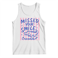 Cute Crocodile Pun Back To School Retro Preppy Tank Top Missed Your Smile Crocodile