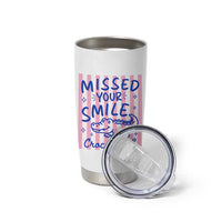 Cute Crocodile Pun Back To School Retro Preppy Tumbler Cup Missed Your Smile Crocodile