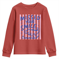 Cute Crocodile Pun Back To School Retro Preppy Youth Sweatshirt Missed Your Smile Crocodile