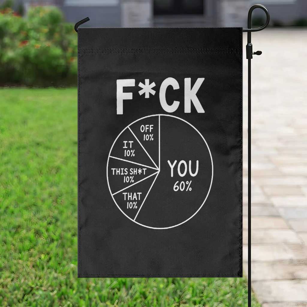Funny Fuck Profanity Pie Chart You Off It This Shit That Garden Flag Sarcastic Anti Social Office Humor