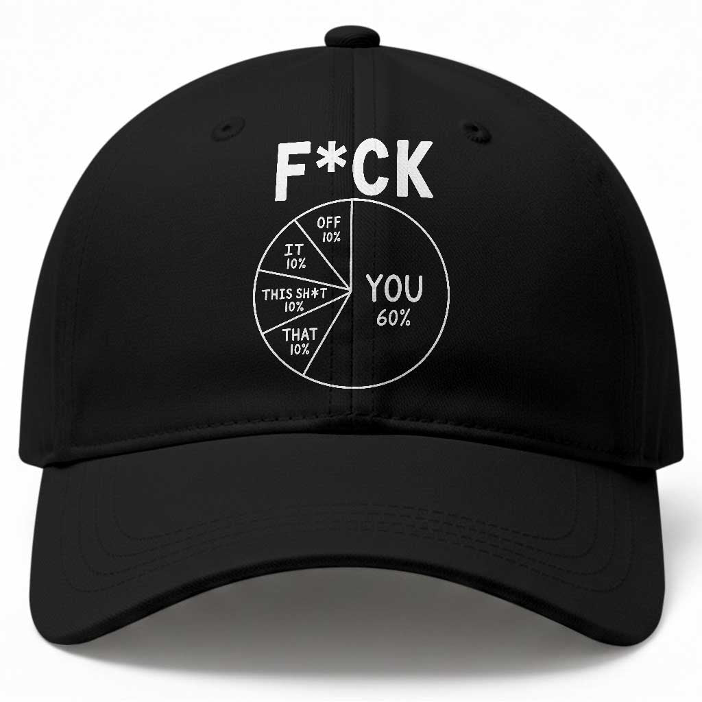 Funny Fuck Profanity Pie Chart You Off It This Shit That Baseball Cap Sarcastic Anti Social Office Humor