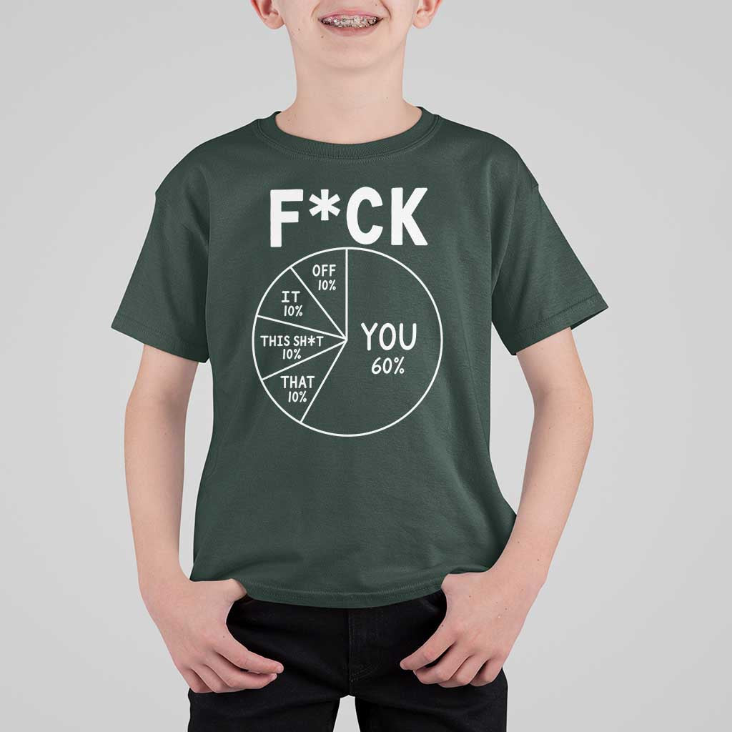 Funny Fuck Profanity Pie Chart You Off It This Shit That T Shirt For Kid Sarcastic Anti Social Office Humor