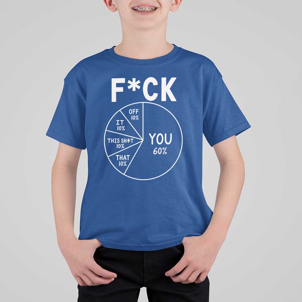 Funny Fuck Profanity Pie Chart You Off It This Shit That T Shirt For Kid Sarcastic Anti Social Office Humor