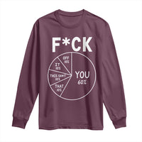 Funny Fuck Profanity Pie Chart You Off It This Shit That Long Sleeve Shirt Sarcastic Anti Social Office Humor
