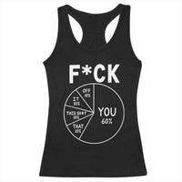 Funny Fuck Profanity Pie Chart You Off It This Shit That Racerback Tank Top Sarcastic Anti Social Office Humor