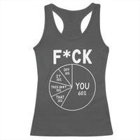 Funny Fuck Profanity Pie Chart You Off It This Shit That Racerback Tank Top Sarcastic Anti Social Office Humor