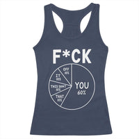Funny Fuck Profanity Pie Chart You Off It This Shit That Racerback Tank Top Sarcastic Anti Social Office Humor