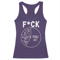 Funny Fuck Profanity Pie Chart You Off It This Shit That Racerback Tank Top Sarcastic Anti Social Office Humor