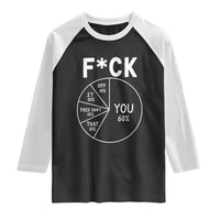 Funny Fuck Profanity Pie Chart You Off It This Shit That Raglan Shirt Sarcastic Anti Social Office Humor