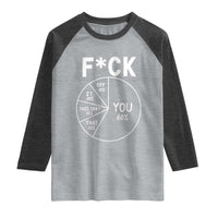 Funny Fuck Profanity Pie Chart You Off It This Shit That Raglan Shirt Sarcastic Anti Social Office Humor