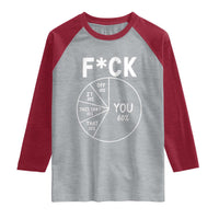 Funny Fuck Profanity Pie Chart You Off It This Shit That Raglan Shirt Sarcastic Anti Social Office Humor