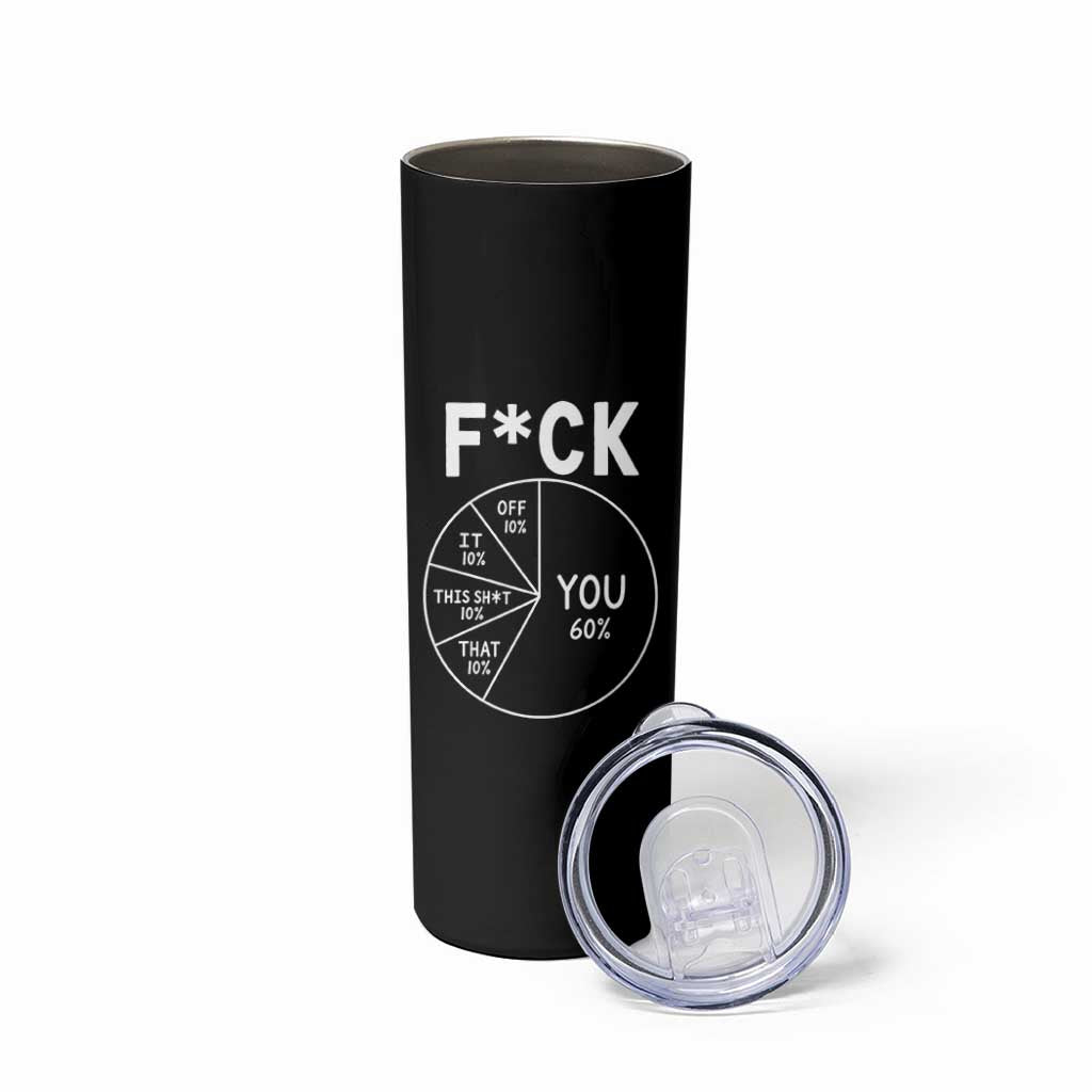 Funny Fuck Profanity Pie Chart You Off It This Shit That Skinny Tumbler Sarcastic Anti Social Office Humor