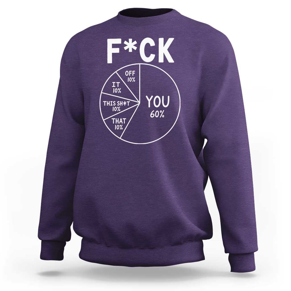 Funny Fuck Profanity Pie Chart You Off It This Shit That Sweatshirt Sarcastic Anti Social Office Humor
