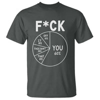 Funny Fuck Profanity Pie Chart You Off It This Shit That T Shirt Sarcastic Anti Social Office Humor