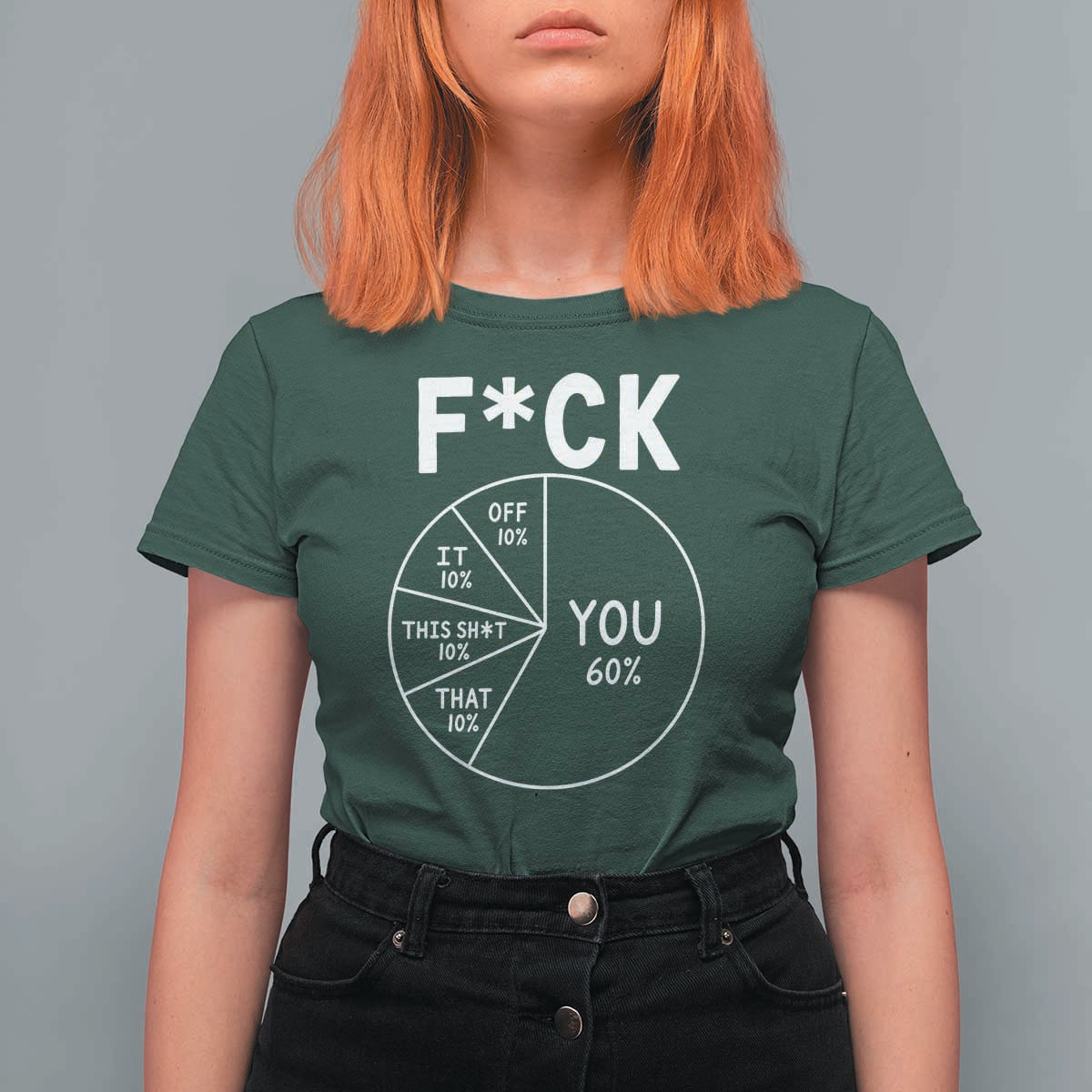 Funny Fuck Profanity Pie Chart You Off It This Shit That T Shirt For Women Sarcastic Anti Social Office Humor
