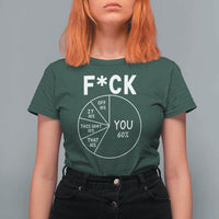 Funny Fuck Profanity Pie Chart You Off It This Shit That T Shirt For Women Sarcastic Anti Social Office Humor