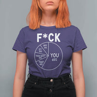 Funny Fuck Profanity Pie Chart You Off It This Shit That T Shirt For Women Sarcastic Anti Social Office Humor