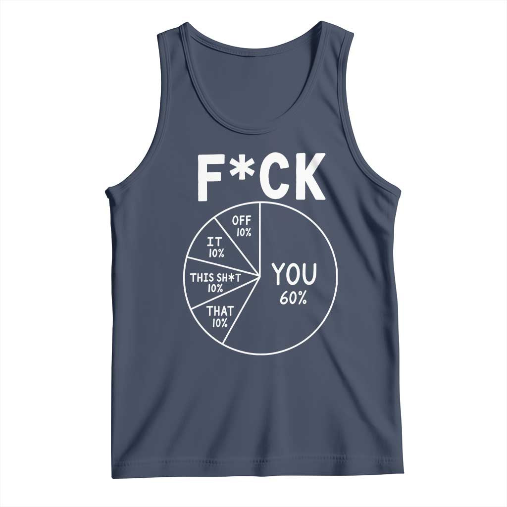 Funny Fuck Profanity Pie Chart You Off It This Shit That Tank Top Sarcastic Anti Social Office Humor