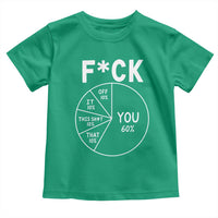 Funny Fuck Profanity Pie Chart You Off It This Shit That Toddler T Shirt Sarcastic Anti Social Office Humor
