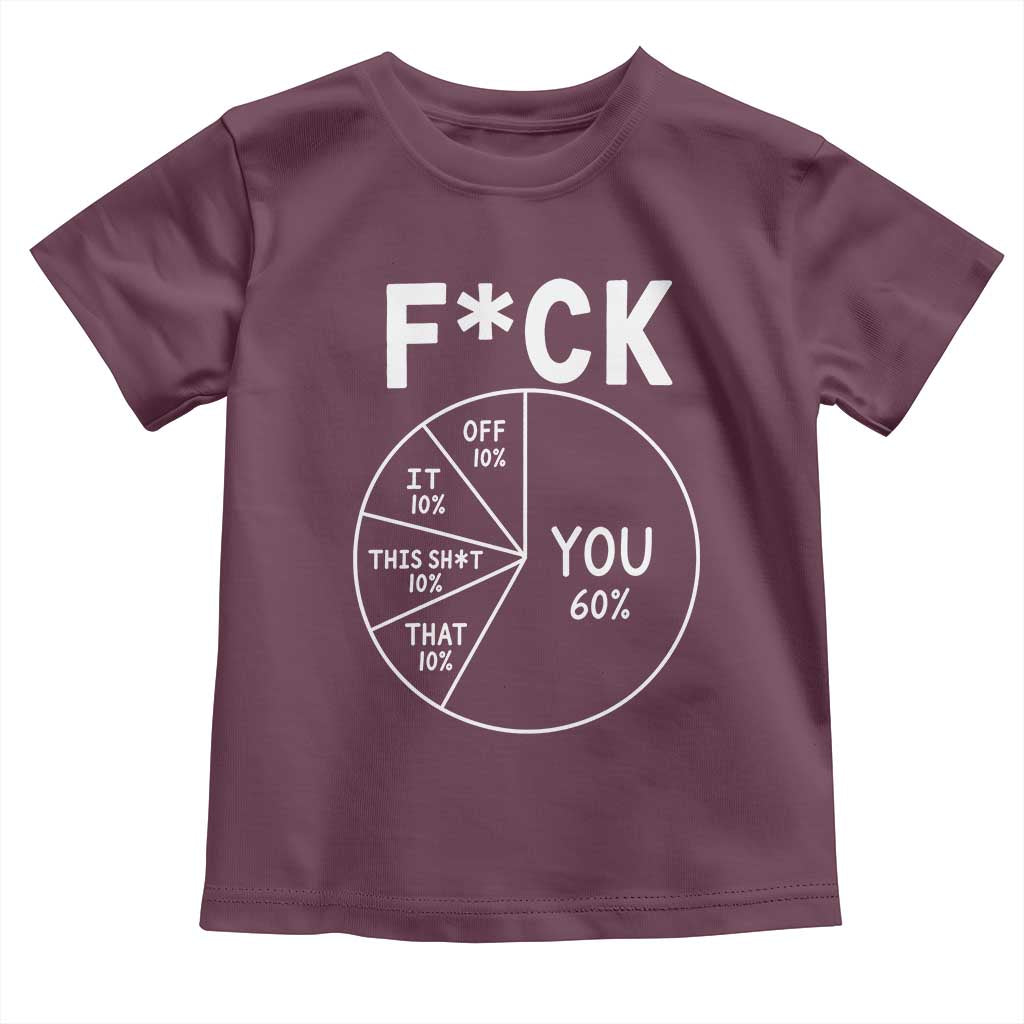 Funny Fuck Profanity Pie Chart You Off It This Shit That Toddler T Shirt Sarcastic Anti Social Office Humor