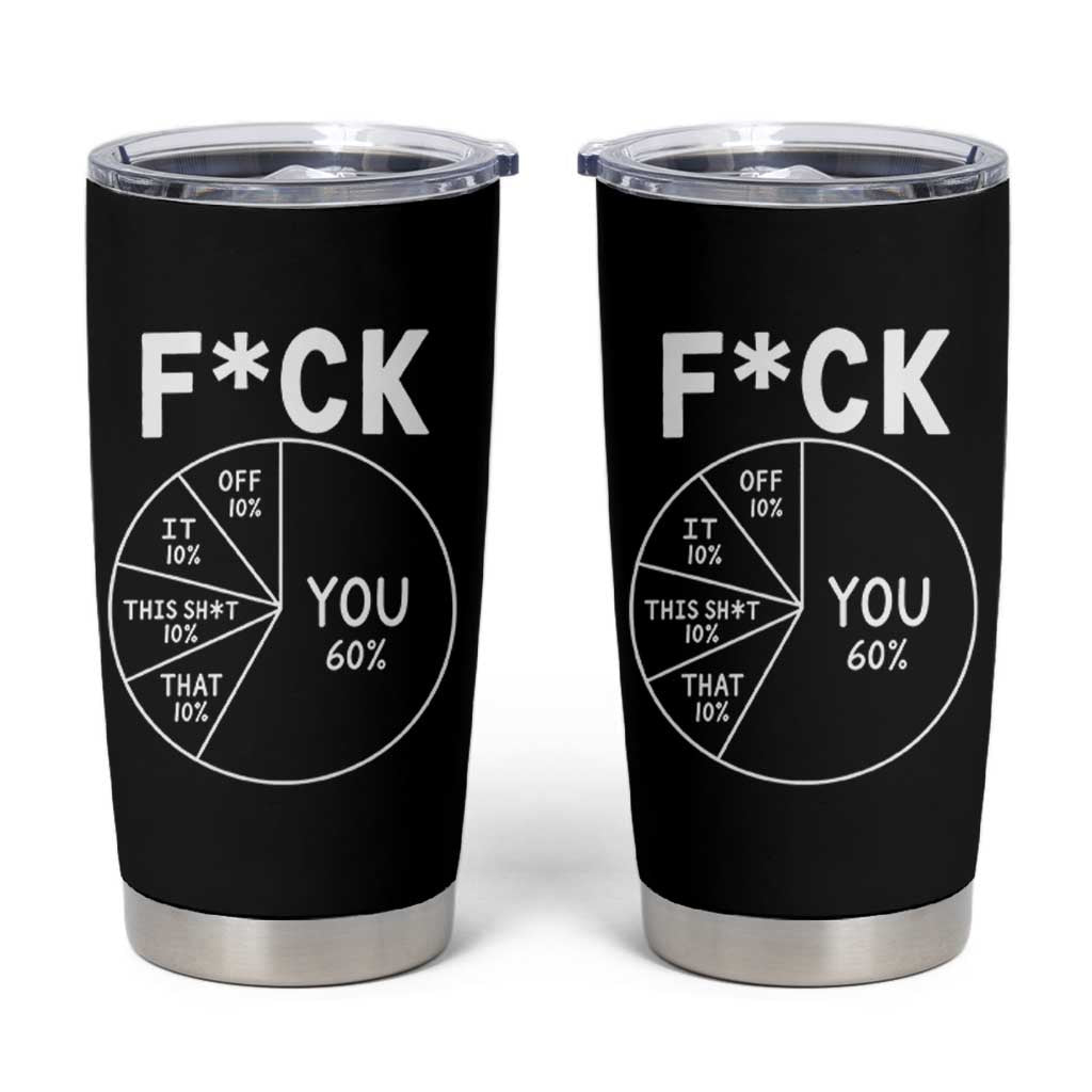 Funny Fuck Profanity Pie Chart You Off It This Shit That Tumbler Cup Sarcastic Anti Social Office Humor