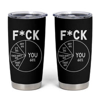 Funny Fuck Profanity Pie Chart You Off It This Shit That Tumbler Cup Sarcastic Anti Social Office Humor