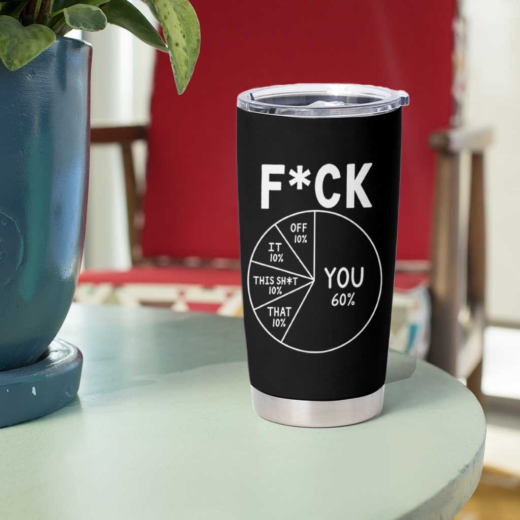 Funny Fuck Profanity Pie Chart You Off It This Shit That Tumbler Cup Sarcastic Anti Social Office Humor