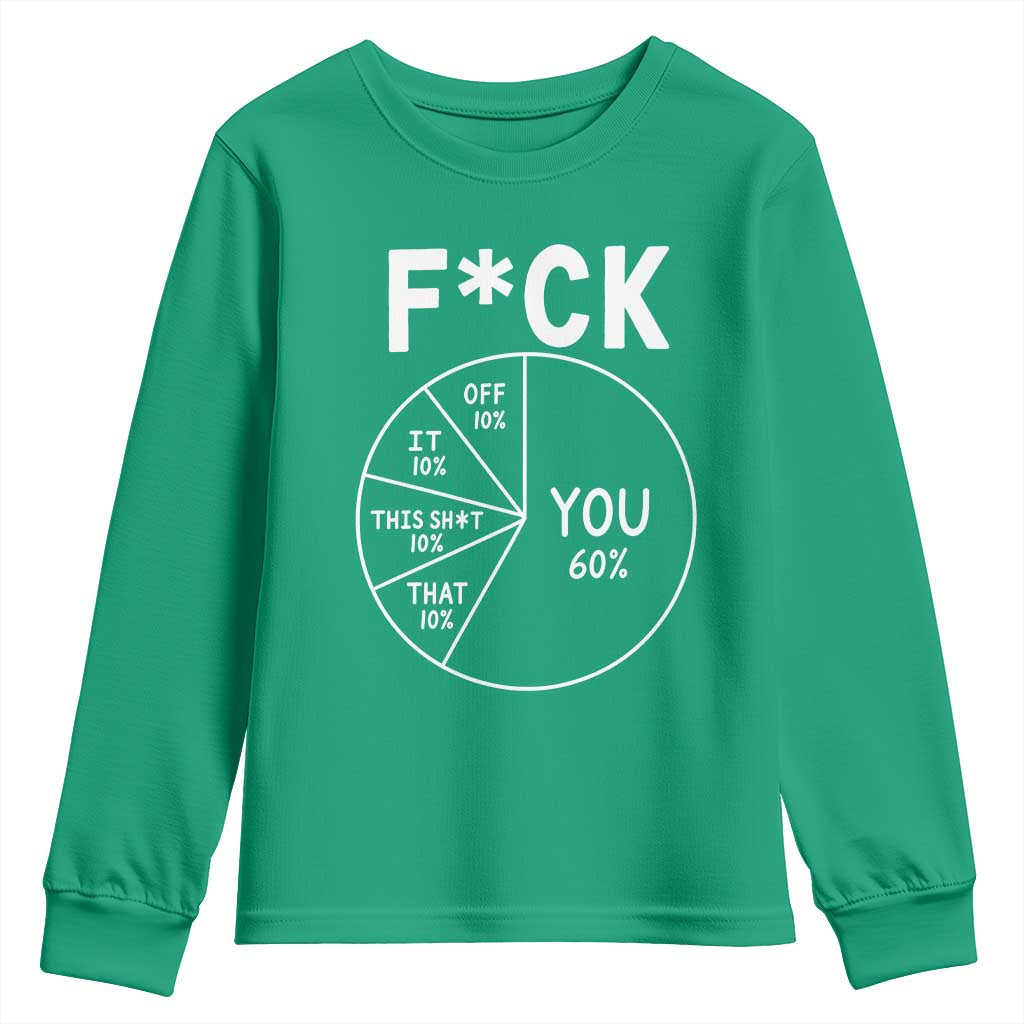 Funny Fuck Profanity Pie Chart You Off It This Shit That Youth Sweatshirt Sarcastic Anti Social Office Humor